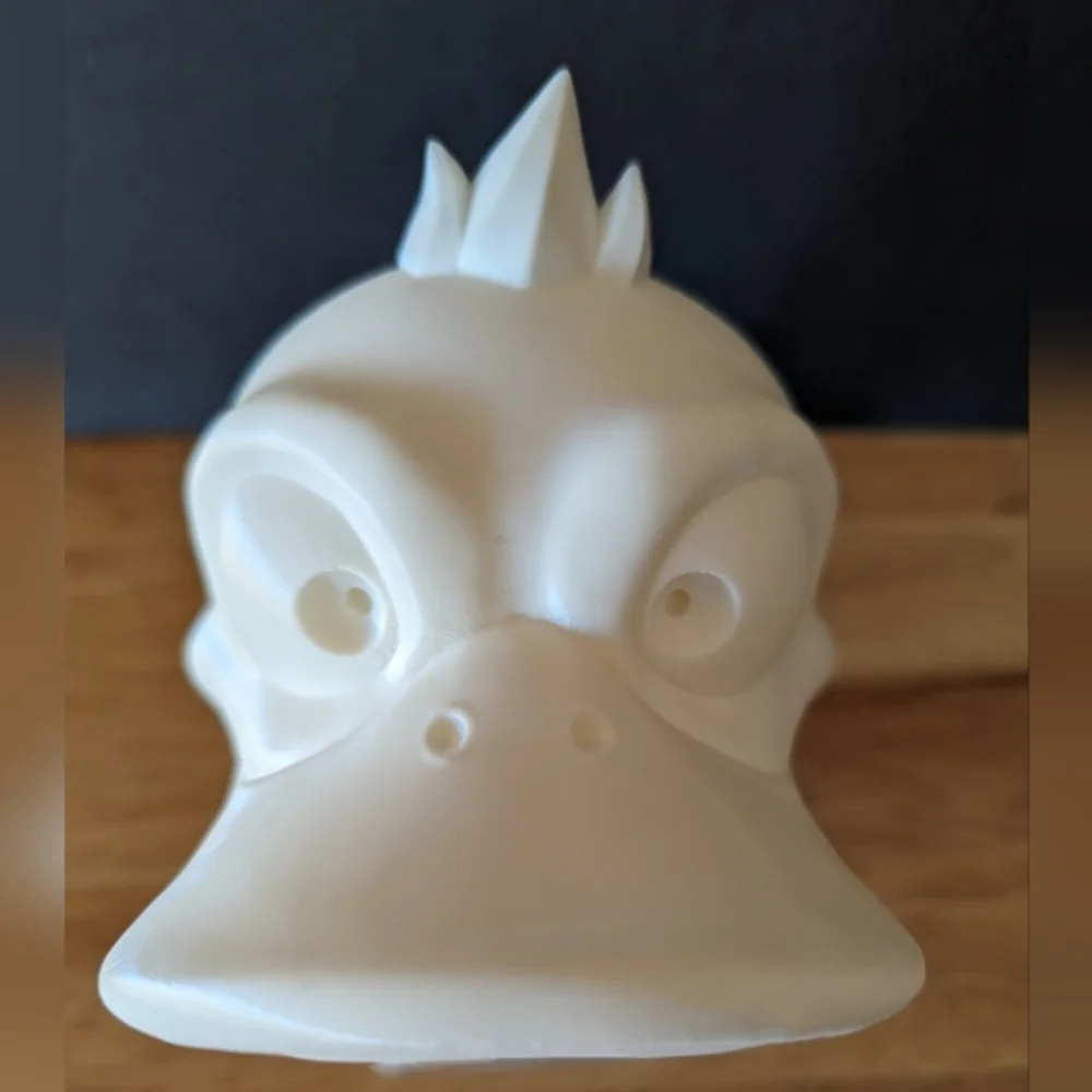Duck Head Wall Mount Towel/Headset Holder  3D Filament Print‎ White - Picture 5 of 12